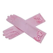 1 Pair Gloves Childrens Princess Skirt Accessories Colorful Butterfly Bowknot Gloves for Stage Performances Parties